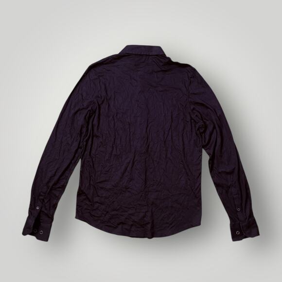 Saks Fifth Avenue Modern Black Cotton Shirt Jeweled Collar Hummingbird sz  S/P - Picture 2 of 9